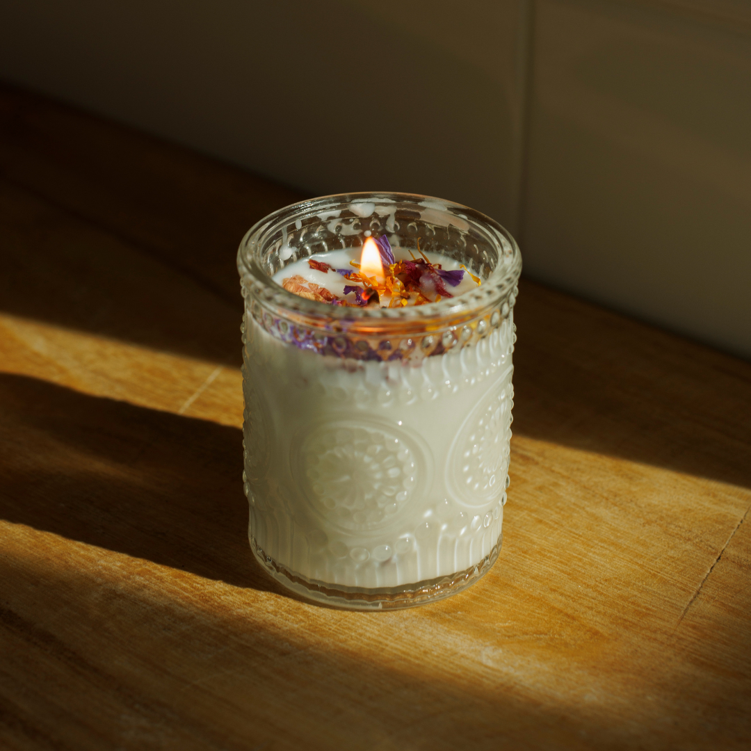Flower Petal Votive Candle