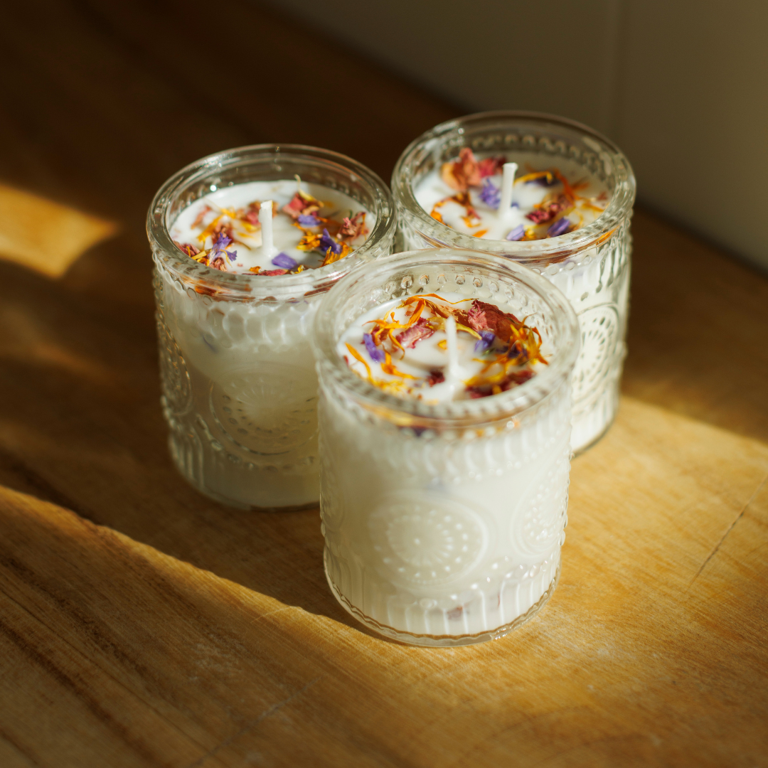 Flower Petal Votive Candle