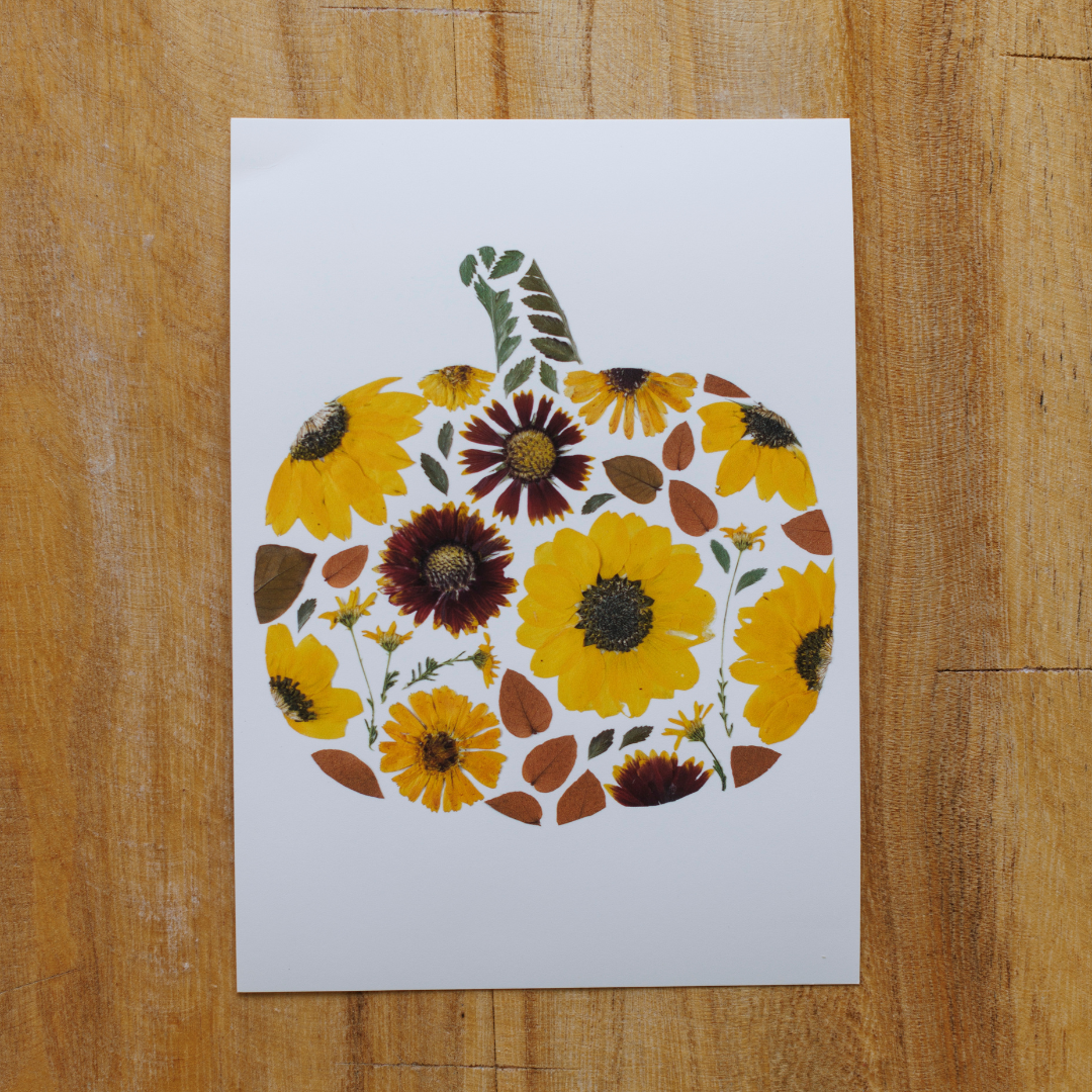 Pumpkin Floral Print