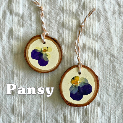 Wood Wildflower Ornaments