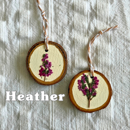 Wood Wildflower Ornaments
