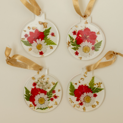 Resin Ornaments Red and White